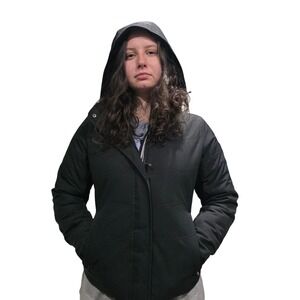 Obermeyer Women Black Hoody Ski Snowboard Fitted Jacket 4P Small Thermal Tuscany